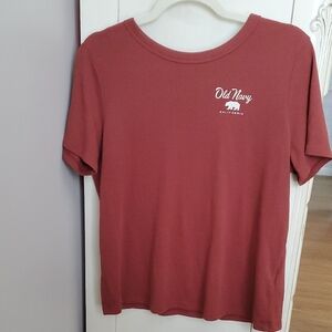 Old Navy Brick Red California Bear Tee